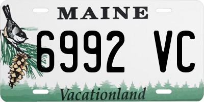 ME license plate 6992VC