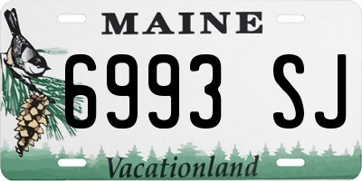 ME license plate 6993SJ