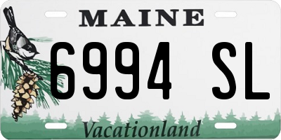ME license plate 6994SL