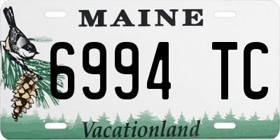 ME license plate 6994TC