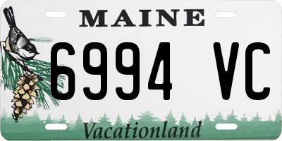 ME license plate 6994VC
