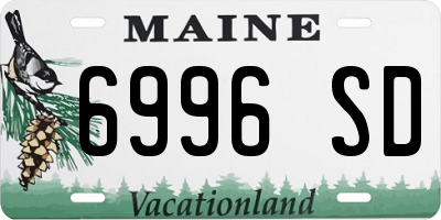 ME license plate 6996SD