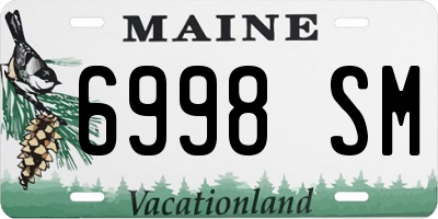 ME license plate 6998SM