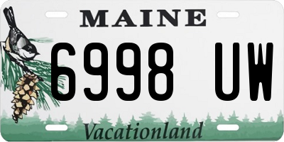 ME license plate 6998UW