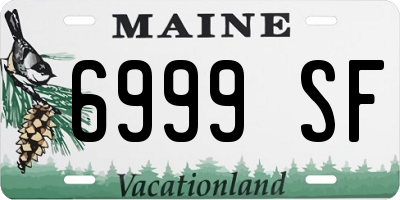 ME license plate 6999SF