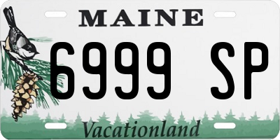 ME license plate 6999SP