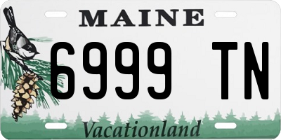 ME license plate 6999TN