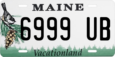 ME license plate 6999UB