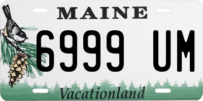 ME license plate 6999UM