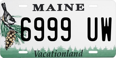 ME license plate 6999UW