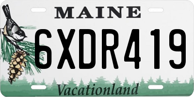 ME license plate 6XDR419