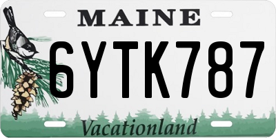 ME license plate 6YTK787