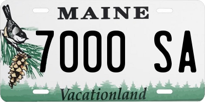 ME license plate 7000SA