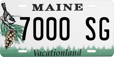 ME license plate 7000SG
