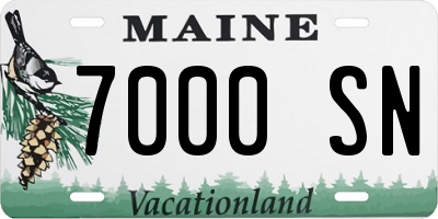 ME license plate 7000SN