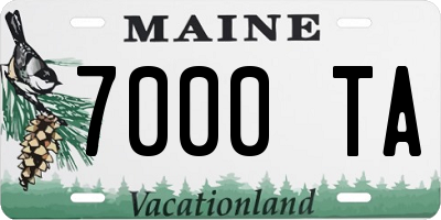 ME license plate 7000TA