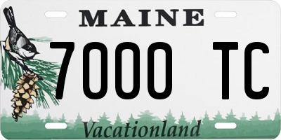 ME license plate 7000TC