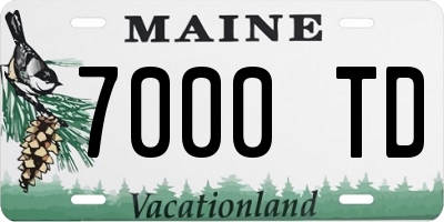 ME license plate 7000TD