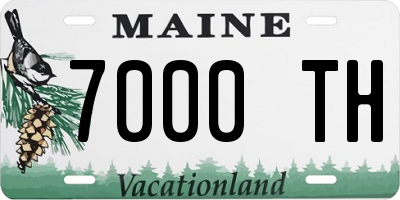 ME license plate 7000TH