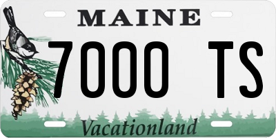 ME license plate 7000TS