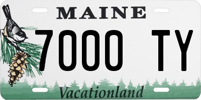 ME license plate 7000TY