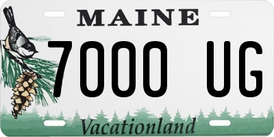 ME license plate 7000UG