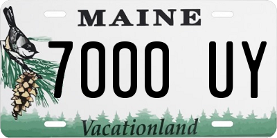 ME license plate 7000UY