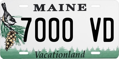 ME license plate 7000VD