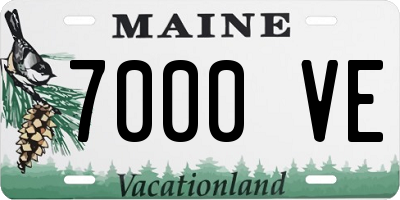 ME license plate 7000VE