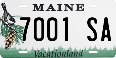 ME license plate 7001SA