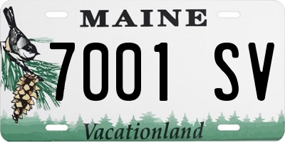 ME license plate 7001SV