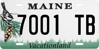 ME license plate 7001TB