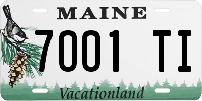 ME license plate 7001TI