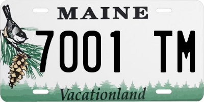 ME license plate 7001TM