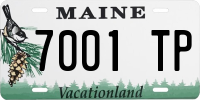 ME license plate 7001TP