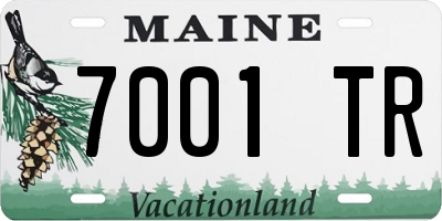 ME license plate 7001TR