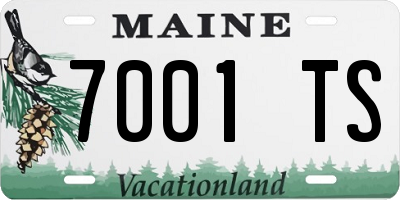 ME license plate 7001TS