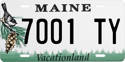 ME license plate 7001TY