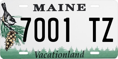 ME license plate 7001TZ