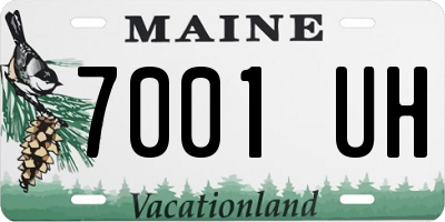ME license plate 7001UH