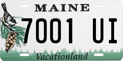 ME license plate 7001UI