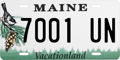 ME license plate 7001UN