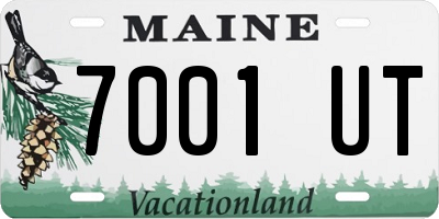 ME license plate 7001UT