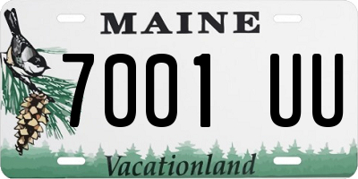 ME license plate 7001UU