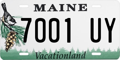 ME license plate 7001UY