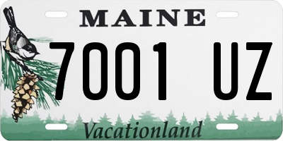 ME license plate 7001UZ