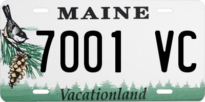 ME license plate 7001VC