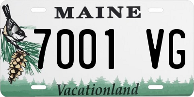 ME license plate 7001VG