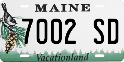 ME license plate 7002SD