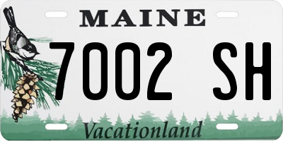 ME license plate 7002SH